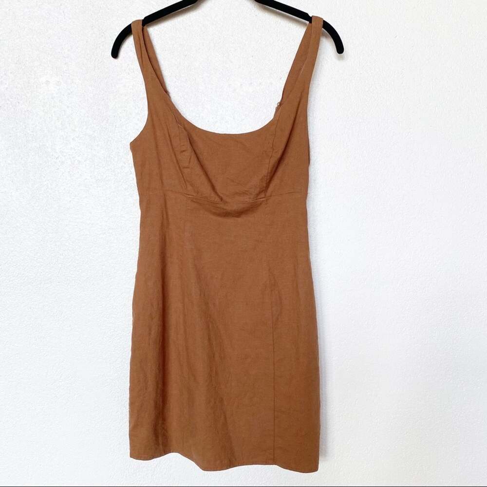 Urban Outfitters Linen Blend Brown Dress Size XS